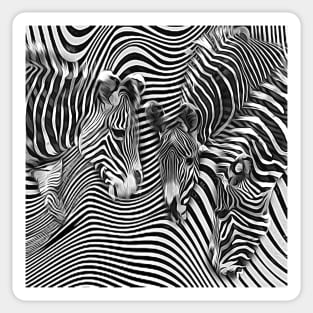 Zebra Stripes Abstract Sticker